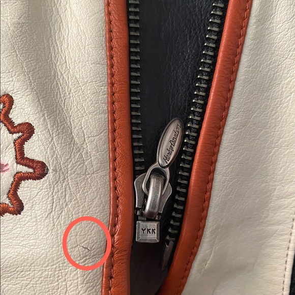 Genuine Vintage HARLEY DAVIDSON Leather Halter Vest M - Picture 7 of 11